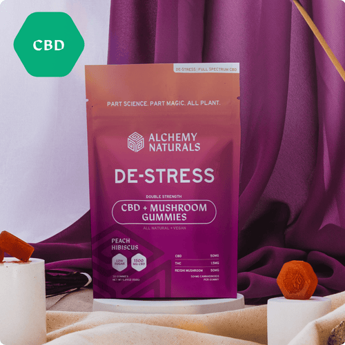 6 - Pack: Alchemy Naturals CBD Gummies For Stress - Full Spectrum + Mushroom - Niche clays